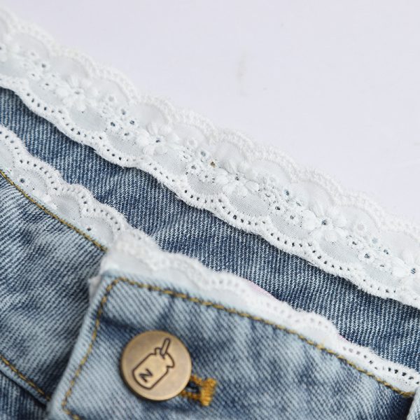 ⁦Bow Tie High Waist Denim Sweet Cool Korean Version⁩ - الصورة ⁦3⁩