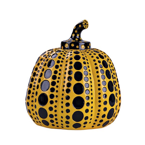 ⁦Yayoi Kusama Pumpkin Decoration Polka Dot Art Entrance Living Room Decorations Daily Gift Kitchen Window Office Tea Table Tree⁩ - الصورة ⁦4⁩