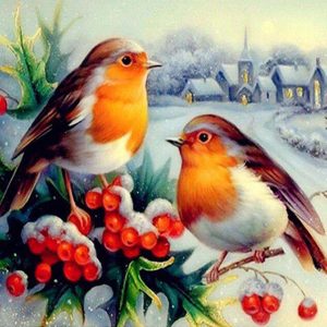 YI BRIGHT Home Decoration Scenery Snow Bird With Fruit DIY 5D Diamond Embroidery Cross Stitch kits Resin Hobby Craft KBL
