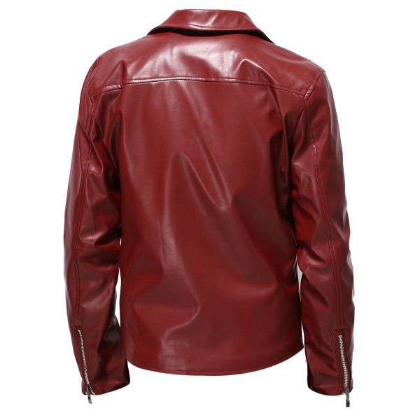 ⁦Men's Leather Clothing Trend Spring And Autumn New Leather Jackets⁩ - الصورة ⁦5⁩