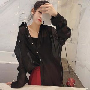 Breathable Small Korean Style Loose Chiffon