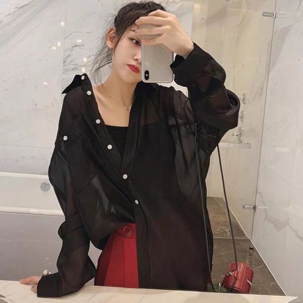 Breathable Small Korean Style Loose Chiffon
