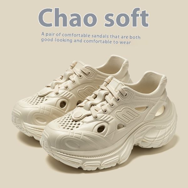 ⁦Women's Hole Casual Shoes Sneaker Outdoor Sandals⁩ - الصورة ⁦2⁩