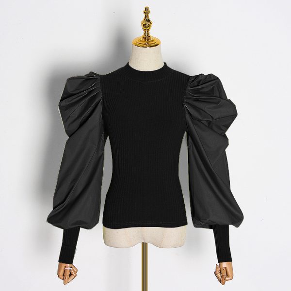 ⁦Lantern Puff Sleeve Panel Shirt⁩ - الصورة ⁦6⁩