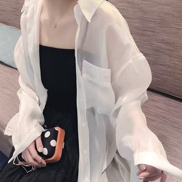 ⁦Breathable Small Korean Style Loose Chiffon⁩ - الصورة ⁦5⁩