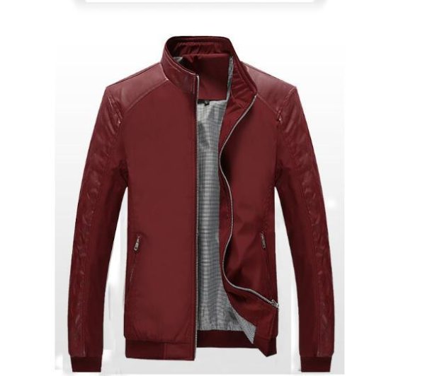⁦PU Patchwork Jackets⁩ - الصورة ⁦5⁩