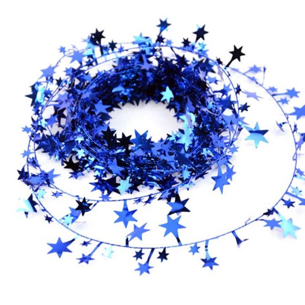 ⁦1PCS Christmas Tree Hanging Star Pine Garland Christmas Decoration Ornament new year 5m Wholesale christmas decorations for home⁩ - الصورة ⁦3⁩