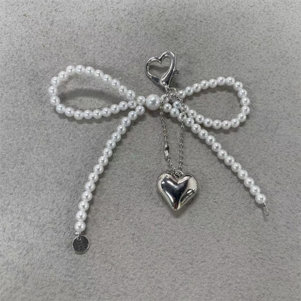 ⁦Sweet Pearl Bow Key Chain Accessories⁩ - الصورة ⁦2⁩