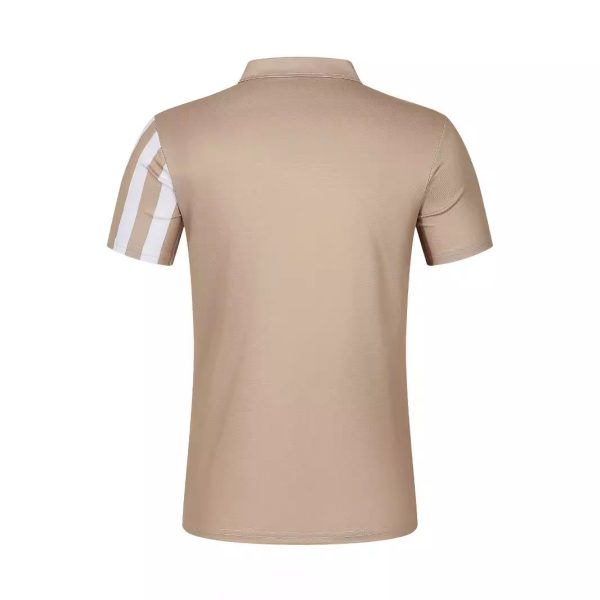 ⁦Striped Printing Lapel Polo Shirt Men⁩ - الصورة ⁦3⁩