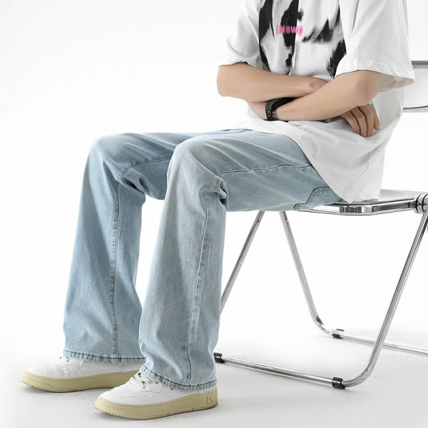 ⁦American-style Retro Minority Distressed Skinny Jeans For Men⁩ - الصورة ⁦2⁩