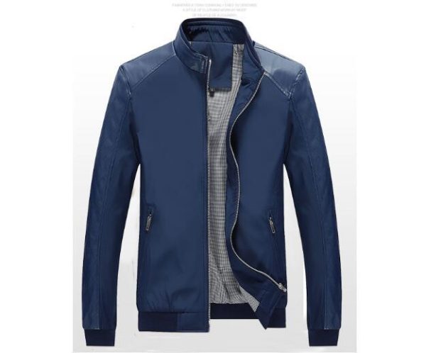 ⁦PU Patchwork Jackets⁩ - الصورة ⁦4⁩