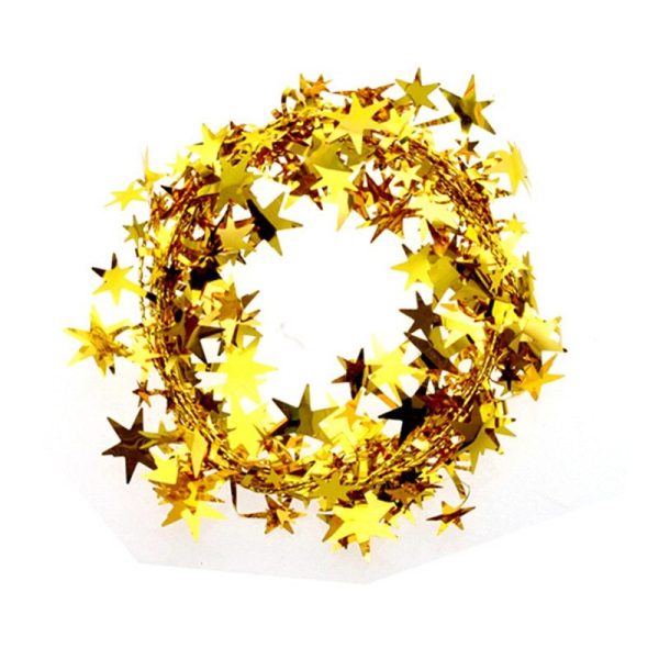 ⁦1PCS Christmas Tree Hanging Star Pine Garland Christmas Decoration Ornament new year 5m Wholesale christmas decorations for home⁩ - الصورة ⁦4⁩