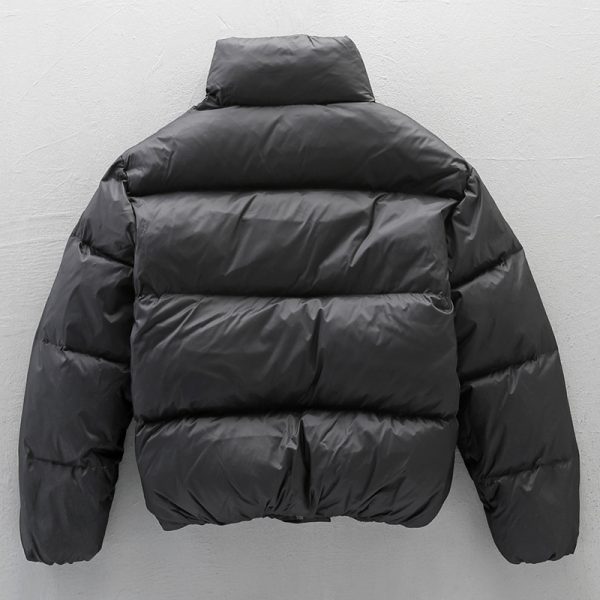 ⁦Black Stand-up Collar Down Jacket For Men⁩ - الصورة ⁦2⁩