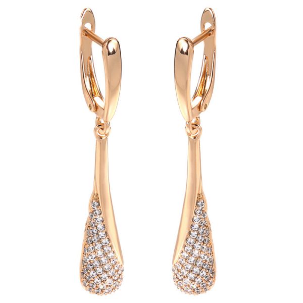 ⁦Zircon Earrings Pendant Female Crystal Ear Accessories⁩ - الصورة ⁦6⁩