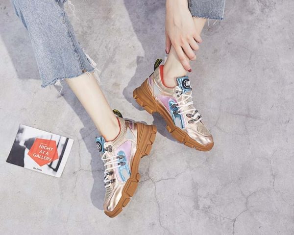 ⁦Bf street shot ins sneakers female Korean version of ulzzang Harajuku wild breathable summer lightweight fitness running shoes⁩ - الصورة ⁦3⁩