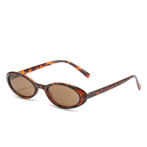 ⁦UV-proof Sunshade Small Oval Frame Sunglasses⁩ - الصورة ⁦5⁩