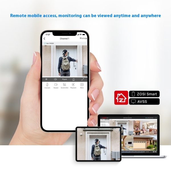 ⁦ZOSI Zhou Shi 5 Million HD POE Network Video Recorder Security Remote Outdoor Monitor Suit⁩ - الصورة ⁦4⁩