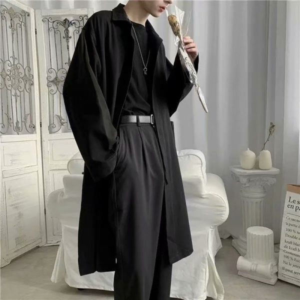 ⁦Young Korean Style Loose Long Sleeve Shirt Men⁩ - الصورة ⁦5⁩