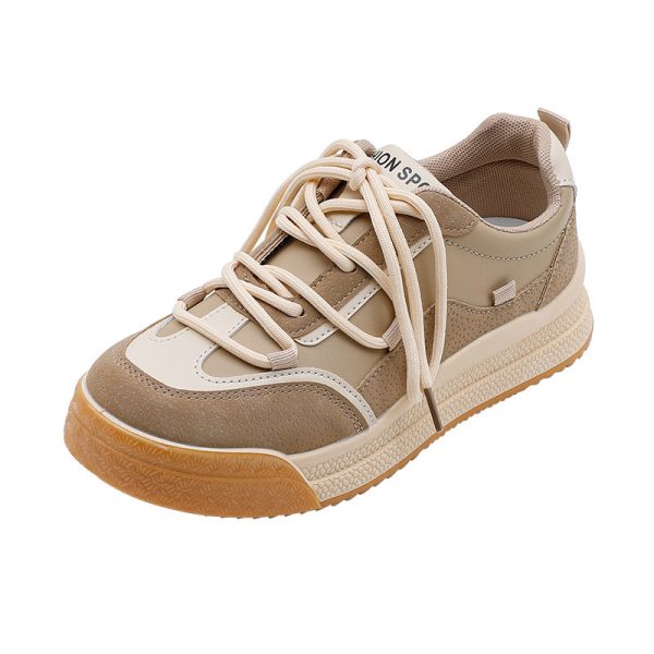 ⁦Womens Casual Sneakers Back To Milk Tea Tone Thick Sole Shoes⁩ - الصورة ⁦7⁩