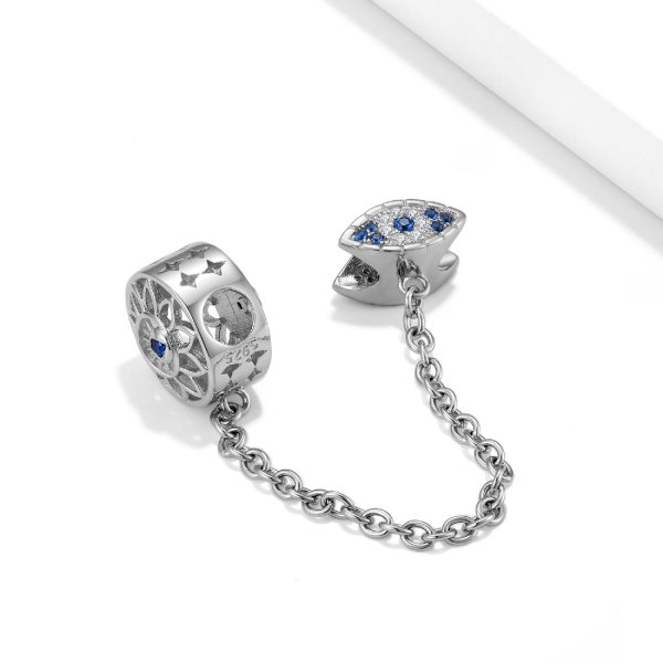 ⁦Blue Diy Beaded Bracelet 925 Silver Accessories⁩ - الصورة ⁦3⁩