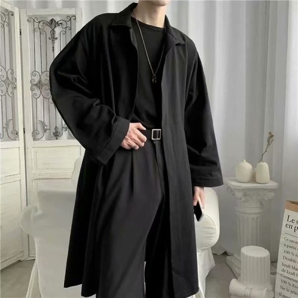 ⁦Young Korean Style Loose Long Sleeve Shirt Men⁩ - الصورة ⁦3⁩