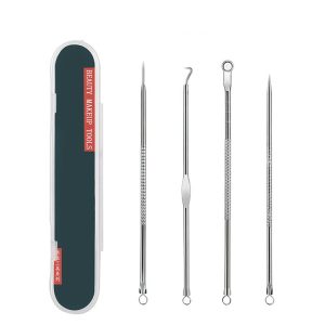 Acne Needle 4 Piece Set Stainless Steel Acne Needle Beauty