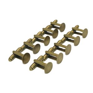 10mm Copper Plating Bronze Flat Cufflinks Accessories