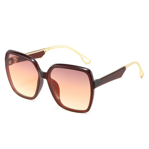 ⁦Sun Glasses Square Gradient Color Women's Sunglasses Fashion Outdoor UV-proof⁩ - الصورة ⁦5⁩