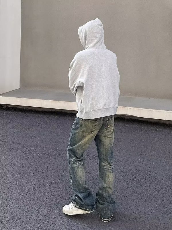 ⁦American-style Washed Vintage Jeans For Men And Women⁩ - الصورة ⁦2⁩