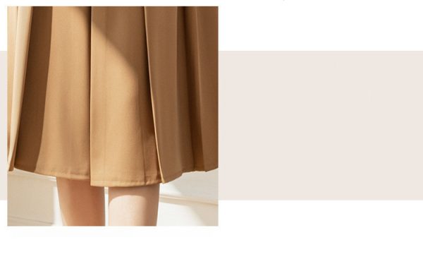 ⁦Women Hip-covering Mid-length Pleated Skirt⁩ - الصورة ⁦6⁩