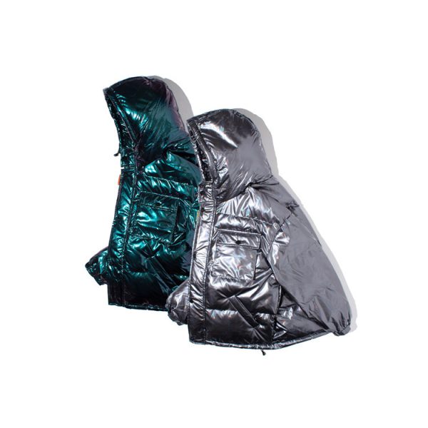 ⁦Bread clothing thickened solid color reflective tooling jacket⁩ - الصورة ⁦4⁩