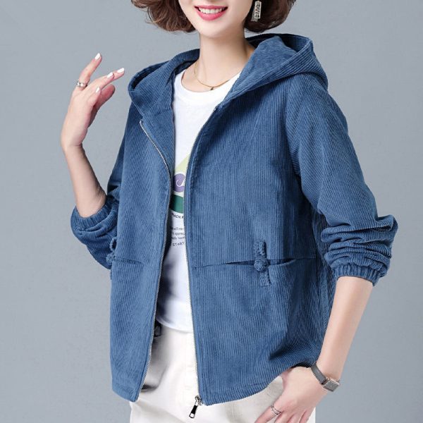 ⁦Autumn And Winter New Corduroy Women's Jacket Popular Leisure All-matching⁩ - الصورة ⁦4⁩