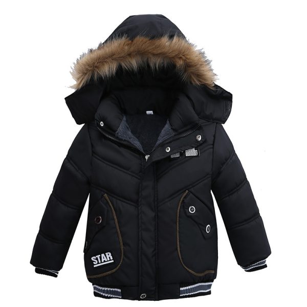 ⁦Small And Medium-Sized Boys Cotton-Padded Jackets⁩ - الصورة ⁦3⁩