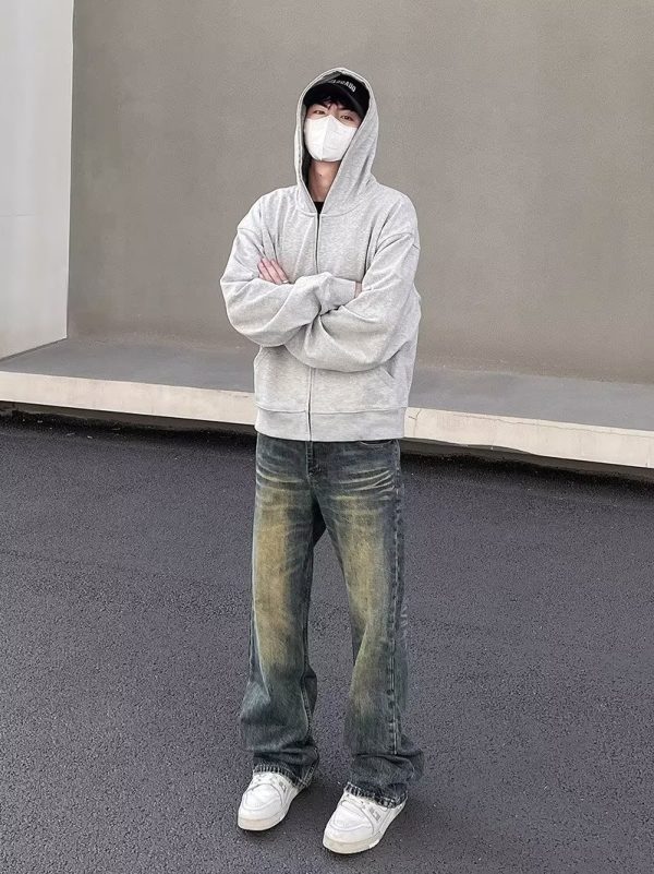 ⁦American-style Washed Vintage Jeans For Men And Women⁩ - الصورة ⁦6⁩