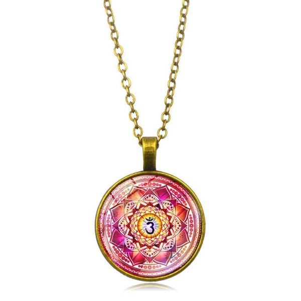 ⁦Accessories Yoga Mandala Time Gem Necklace⁩ - الصورة ⁦4⁩