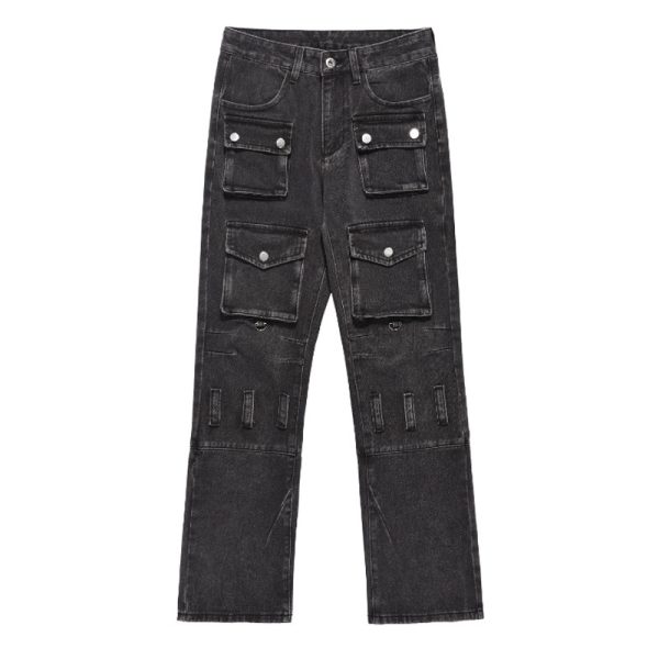⁦American Retro Multi-pocket Jeans For Men And Women⁩ - الصورة ⁦2⁩