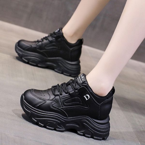 ⁦Women's Shoes Autumn Hidden Heel White Shoes Female Sneaker⁩ - الصورة ⁦9⁩