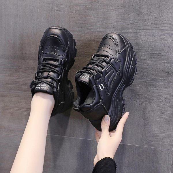 ⁦Women's Shoes Autumn Hidden Heel White Shoes Female Sneaker⁩ - الصورة ⁦2⁩
