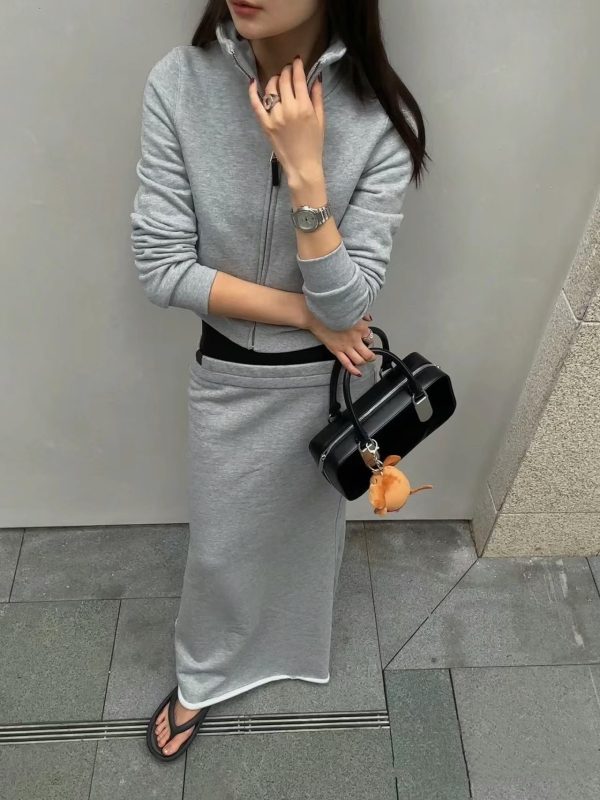 ⁦Autumn And Winter Leisure Shoulder Stand Collar Fleece Sweater Small Jacket⁩ - الصورة ⁦5⁩
