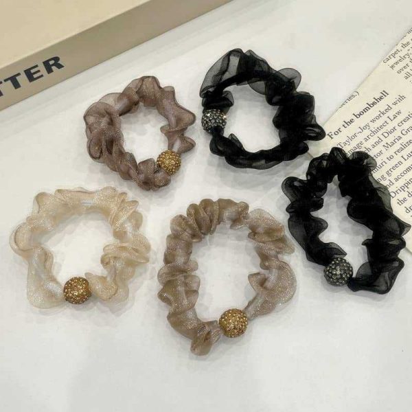 ⁦Women's Fashion Mesh Pleated Hair Accessories⁩ - الصورة ⁦4⁩
