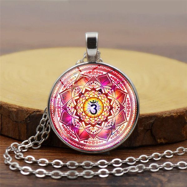 ⁦Accessories Yoga Mandala Time Gem Necklace⁩ - الصورة ⁦5⁩