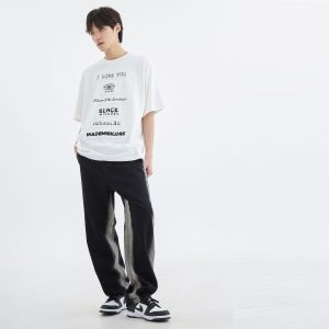 American Retro Side Gradient Black Jeans For Men