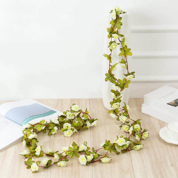 ⁦250Cm Rose Artificial Flowers Christmas Garland For Wedding Home Room Decoration Spring Autumn Garden Arch Diy Fake Plant Vine⁩ - الصورة ⁦10⁩