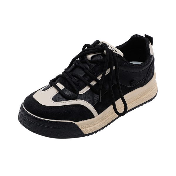 ⁦Womens Casual Sneakers Back To Milk Tea Tone Thick Sole Shoes⁩ - الصورة ⁦6⁩