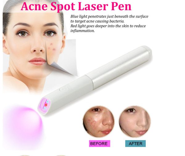 ⁦Acne Pen Acne Marks Rehabilitation Instrument Facial Beauty Red Blue Light LED Anti-acne Apparatus⁩ - الصورة ⁦4⁩