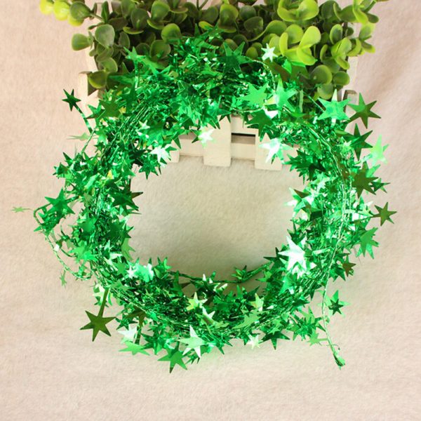 ⁦1PCS Christmas Tree Hanging Star Pine Garland Christmas Decoration Ornament new year 5m Wholesale christmas decorations for home⁩ - الصورة ⁦5⁩
