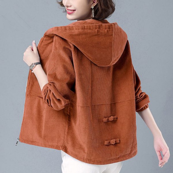 ⁦Autumn And Winter New Corduroy Women's Jacket Popular Leisure All-matching⁩ - الصورة ⁦2⁩