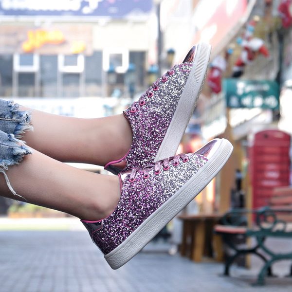 ⁦Women's Colorful Sequins Casual Low-top Shoes⁩ - الصورة ⁦4⁩