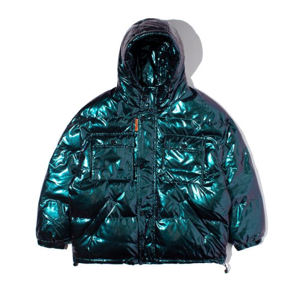 ⁦Bread clothing thickened solid color reflective tooling jacket⁩ - الصورة ⁦6⁩