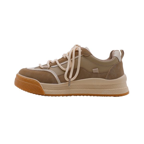 ⁦Womens Casual Sneakers Back To Milk Tea Tone Thick Sole Shoes⁩ - الصورة ⁦5⁩